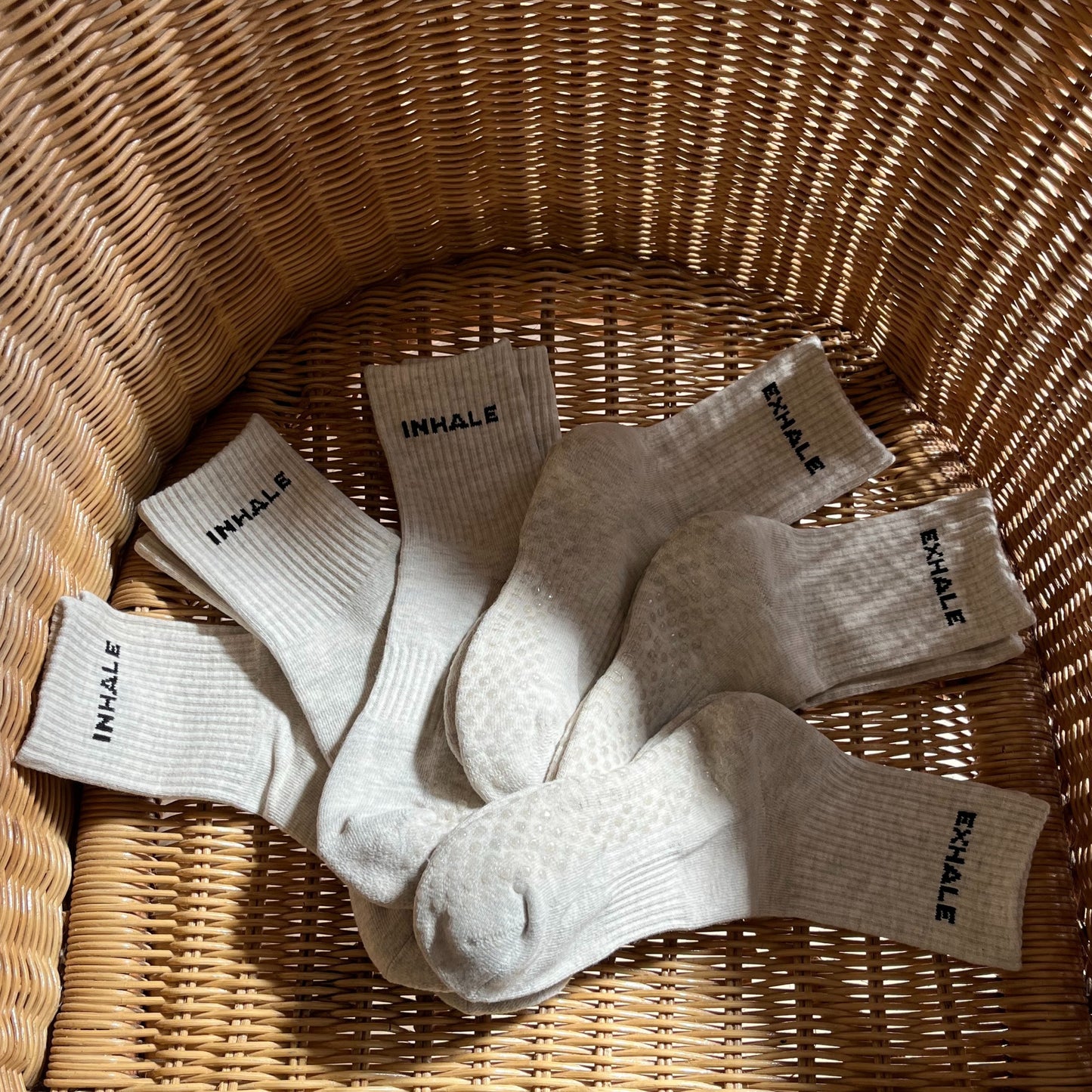 Inhale/Exhale Grip Socks
