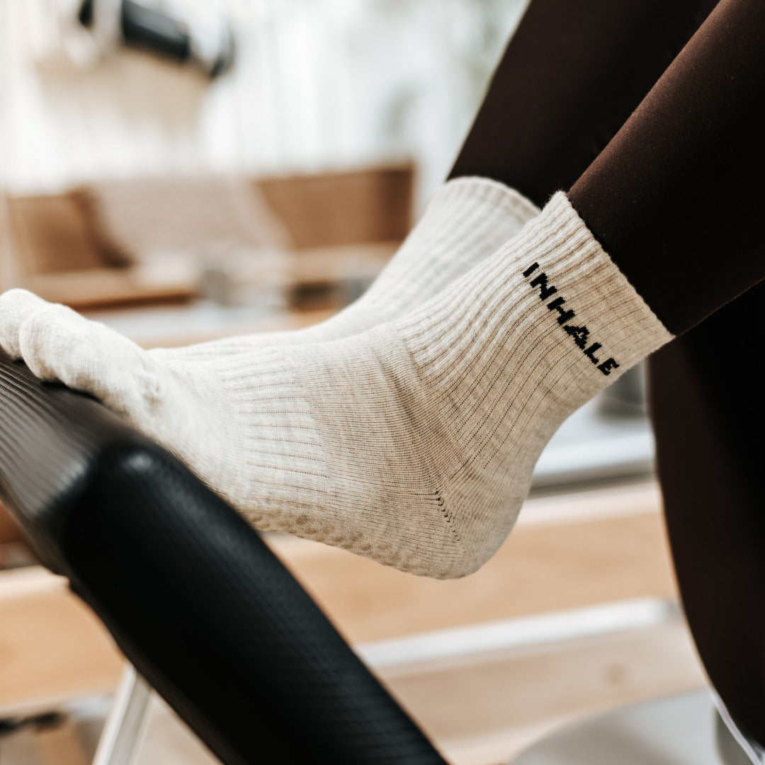 Inhale/Exhale Grip Socks